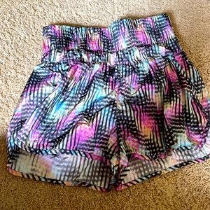 Women lined fitness shorts.  Worn once, like new.